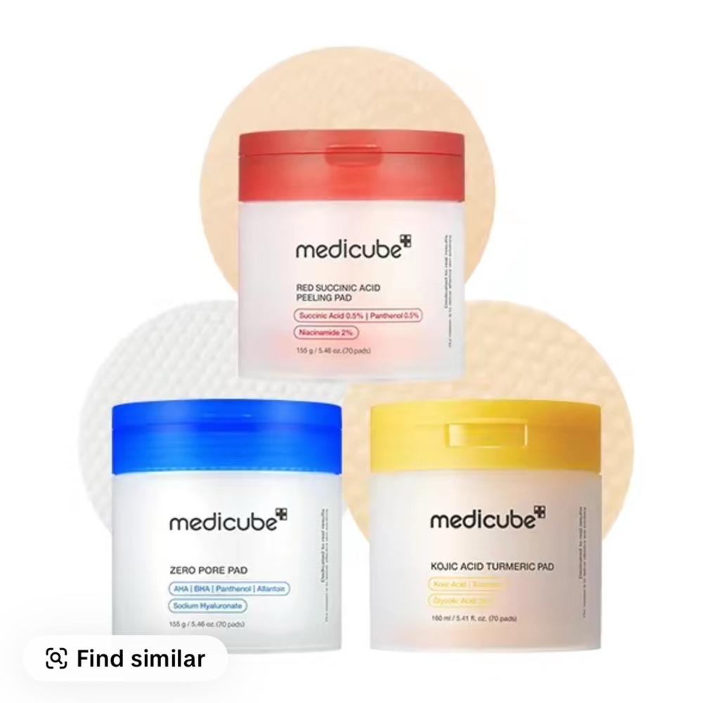 Medicube Skincare Peeling and Pore Pads Set - Red, Blue, Yellow